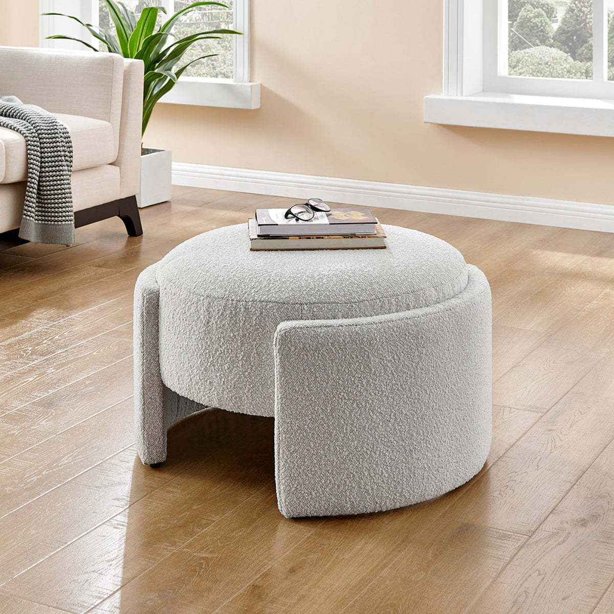 New Pacific Direct Felicia Fabric Ottoman 1250047-563 - 1250047-563