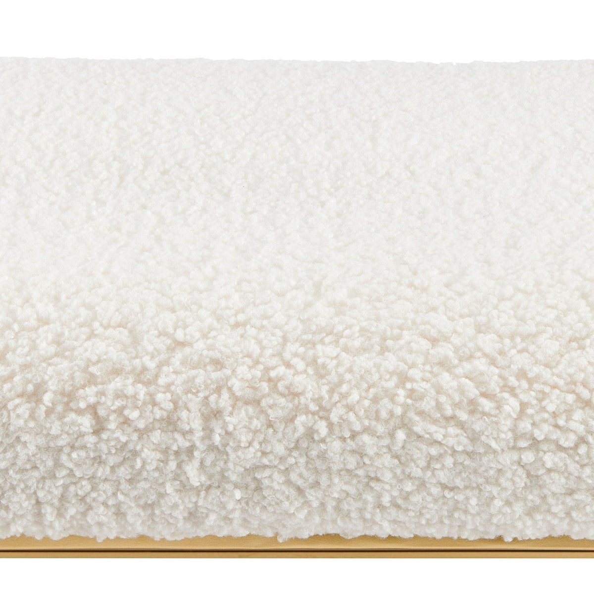 New Pacific Direct Frisly Shearling Fabric Bench w/ Shelf  - 1600083-560