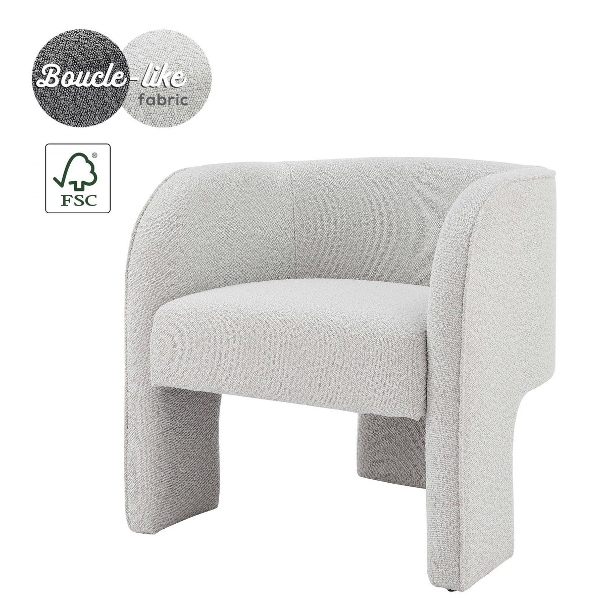 New Pacific Direct Matteo Fabric Accent Arm Chair -  1900186-563