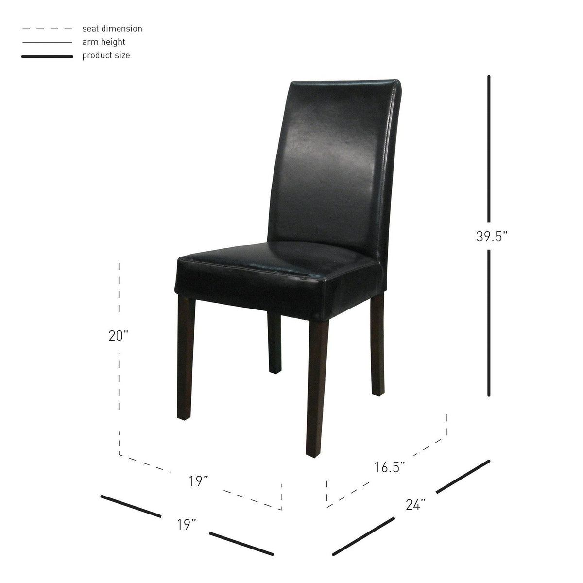 New Pacific Direct Hartford Bicast Leather Dining Chair, (Set of 2)  - 198140-23
