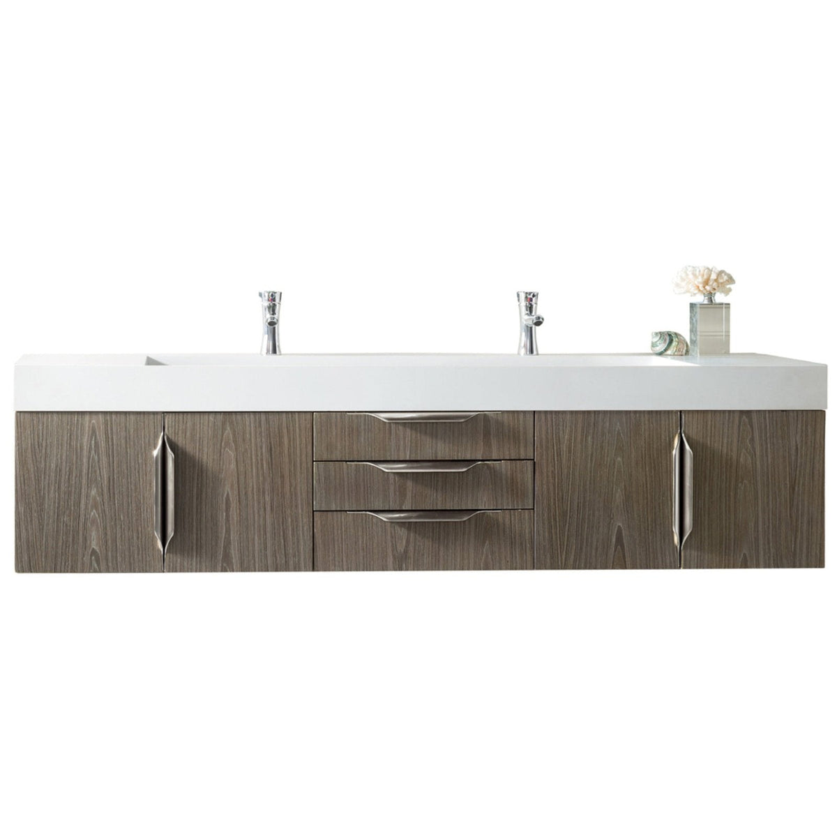 James Martin Vanities Mercer Island 72" Double Vanity - 389-V72D-AGR-G-DGG