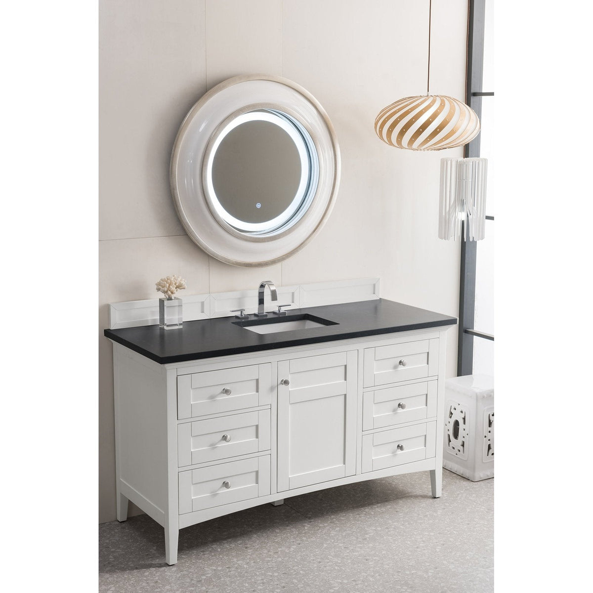 James Martin Vanities Palisades 60" Single Vanity - 527-V60S-BW-3AF