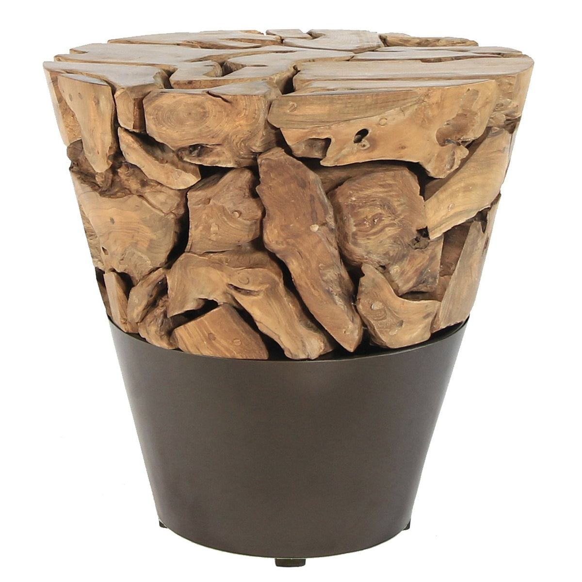 New Pacific Direct Bruno Recycled Teak Root Side/ End Table 9600036 - 9600036