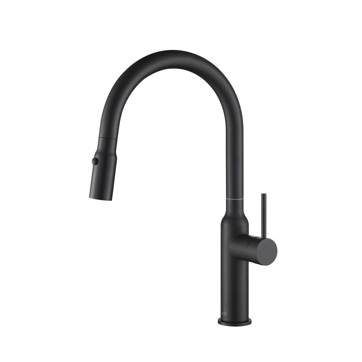 Kibi Hilo Single Handle High Arc Pull Down Kitchen Faucet in Matte Black Finish - KKF2008MB