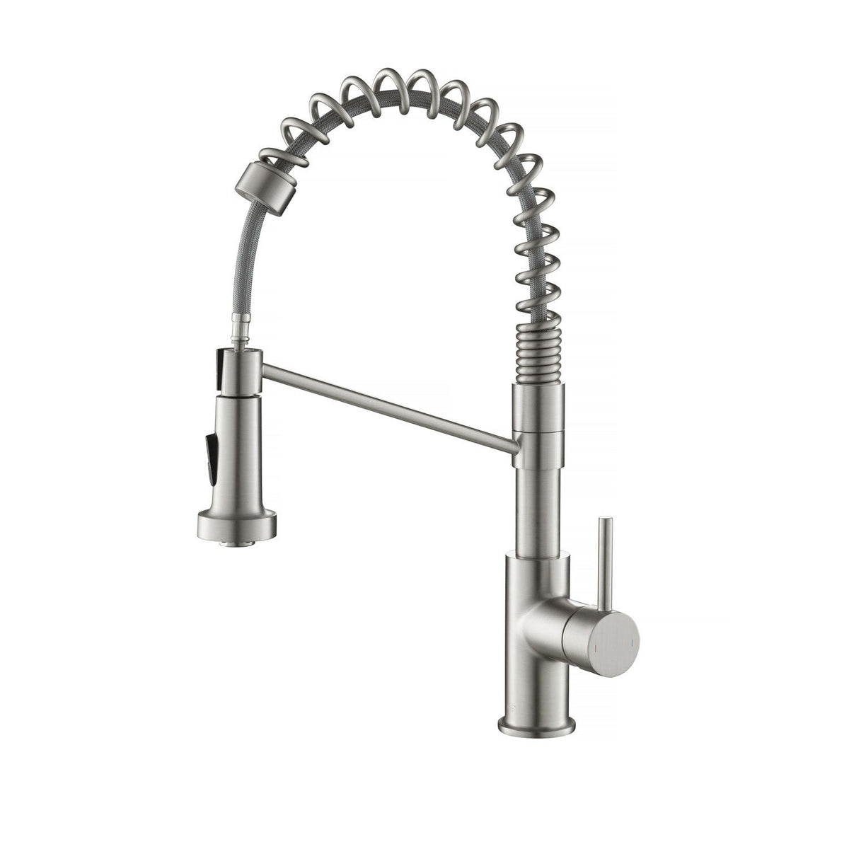 Kibi Lodi Single Handle High Arc Pull Down Kitchen Faucet IN Brushed Nickel Finish - KKF2004BN