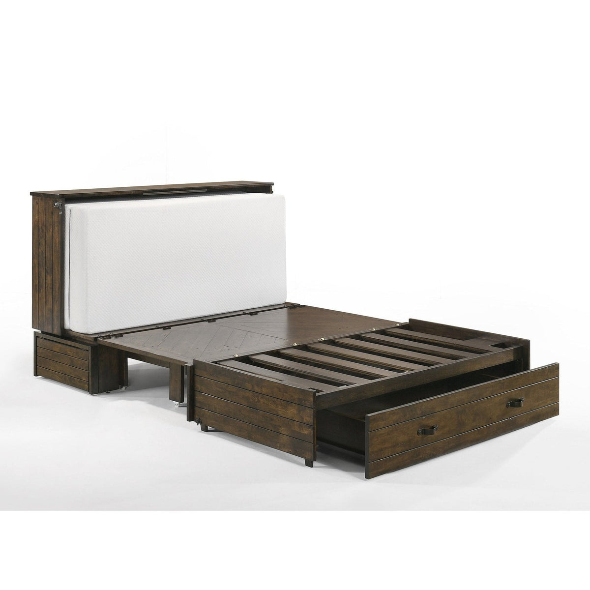 Night and Day Furniture Ranchero Queen Murphy Cabinet Bed Complete - MUR-RAN-QEN-WWB