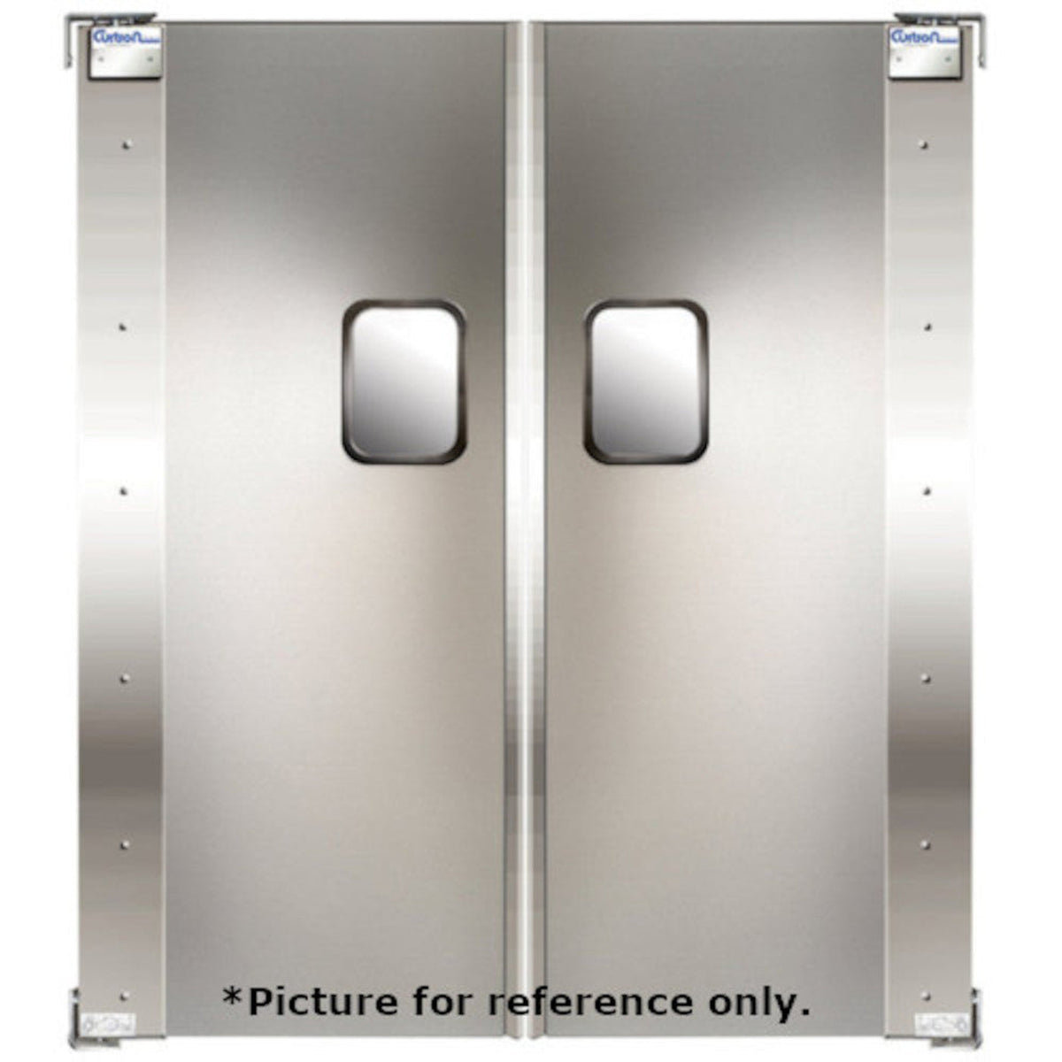 Curtron SPCD-20-AL-DBL-4848 47" x 47" Service-Pro Cafe Series 20 Swinging Door - CUSPCD20ALDBL4848