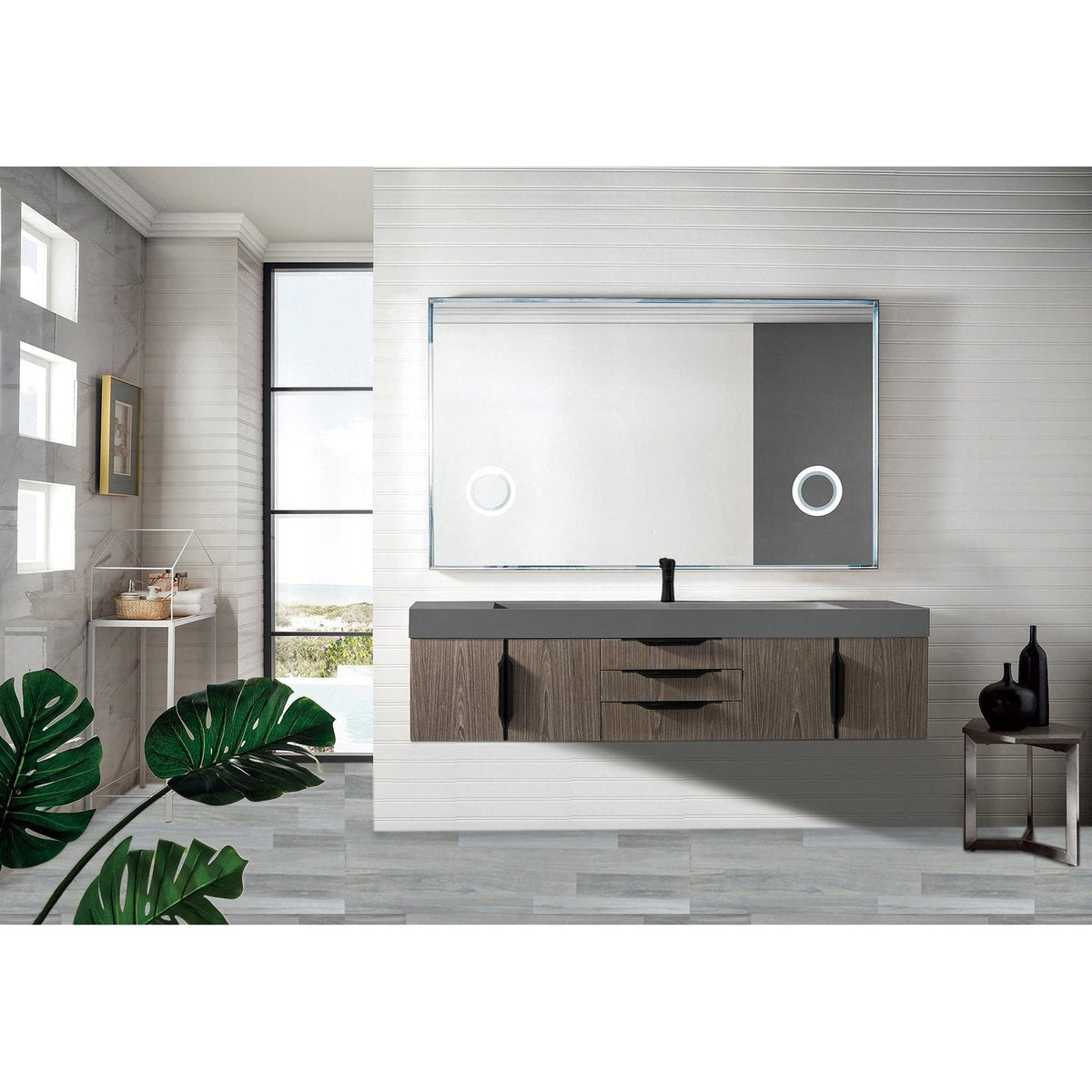 James Martin Vanities Mercer Island 72" Single Vanity - 389-V72S-AGR-G-DGG