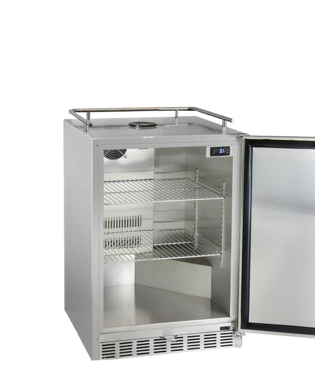 Kegco 24" Wide  Tap All Stainless Steel Outdoor Built-In Right Hinge Kegerator with Kit - HK38SSU-1