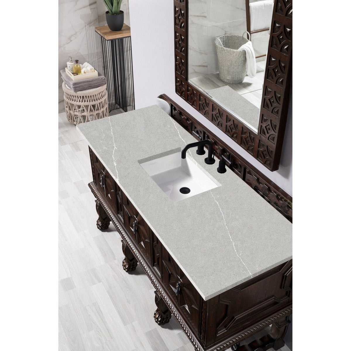 James Martin Vanities Balmoral 60" Single Vanity Cabinet - 150-V60S-ANW-3AF